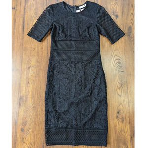 NWT Bisou Bisou Black Lace Dress 6